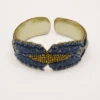 Bracelet NAHUA Colisée bleu denim brodé à la main