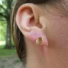 Boucles d'oreille Muja Juma plaquées or et citrines brutes – Image 3