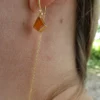 Boucles d'oreille Muja Juma argent plaqué or et cornalines. – Image 3