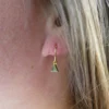 Boucles d'oreille Muja Juma plaquées or et prehnite – Image 3