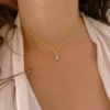 Pendentif Muja Juma plaqué or et amazonite. – Image 3