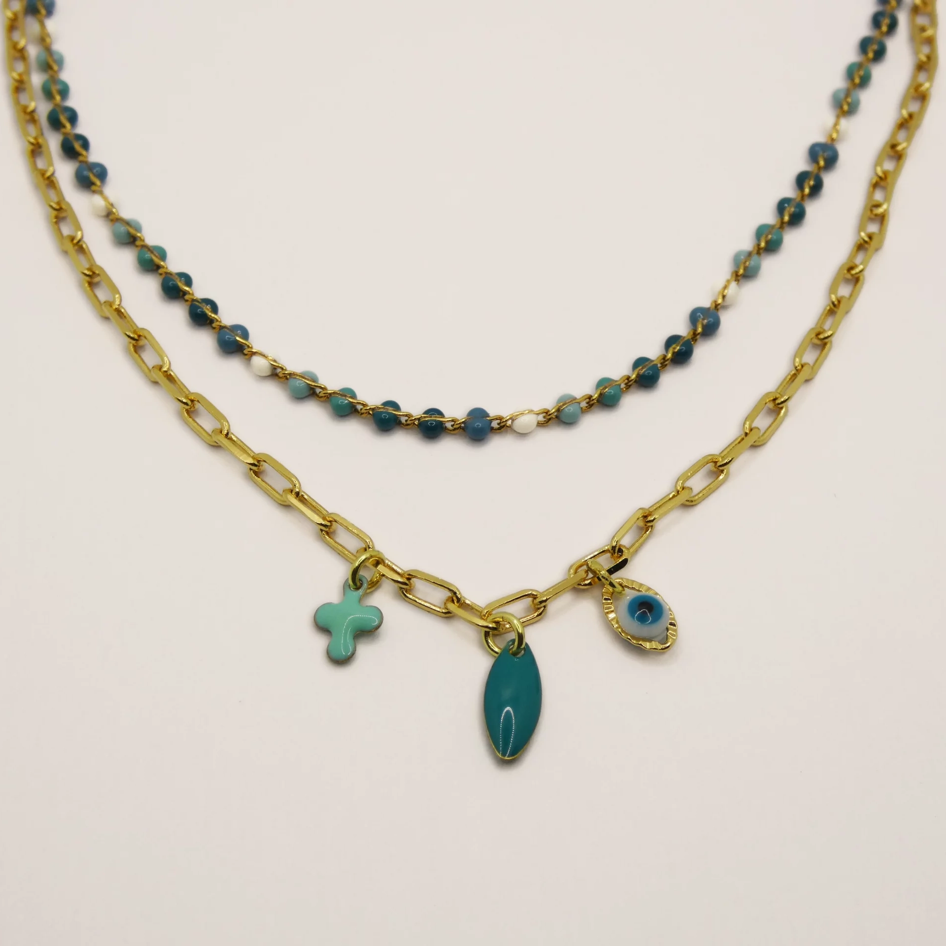 Collier double Arte Fact Santorin oeil