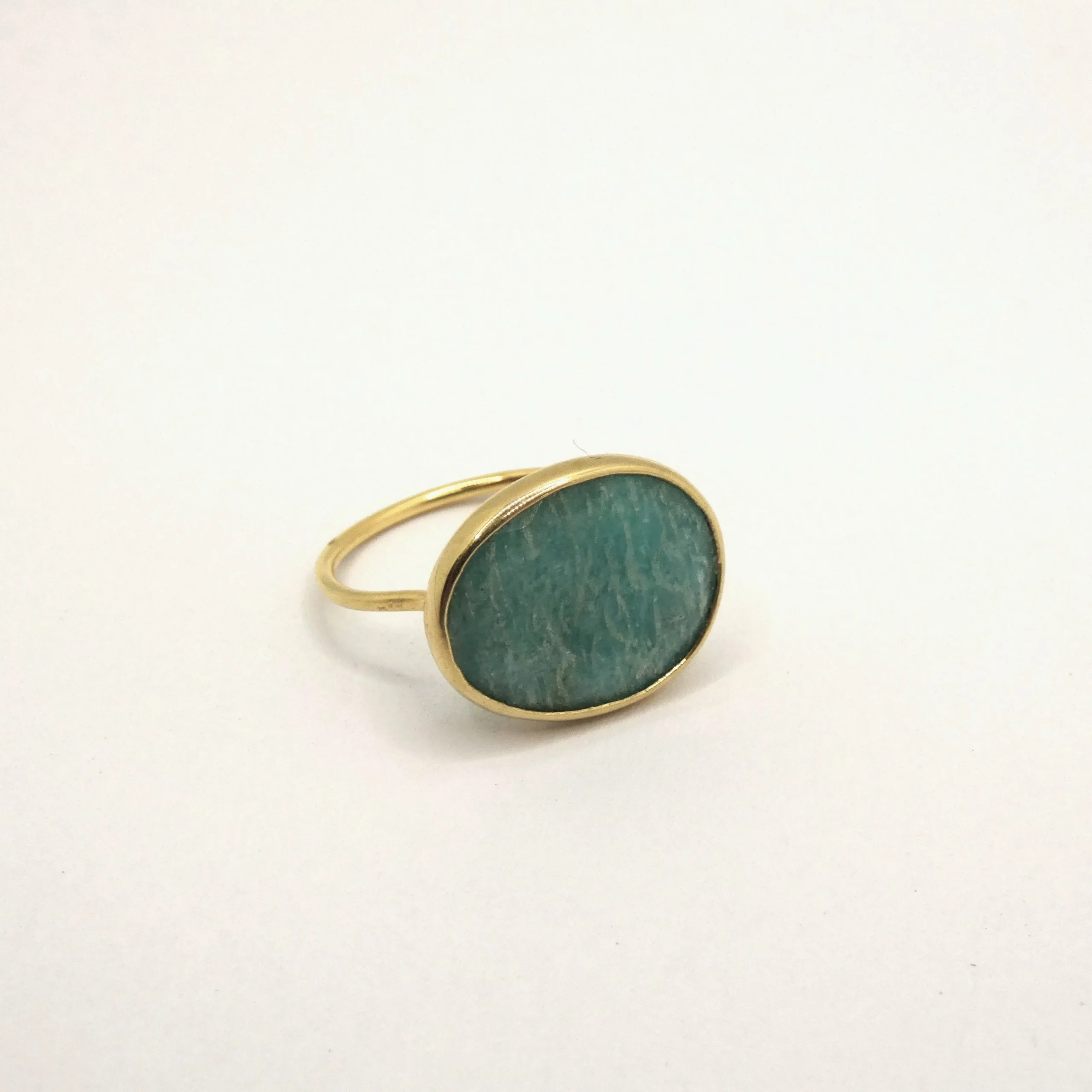 Bague Arte Fact Rajanee plaquée or et amazonite