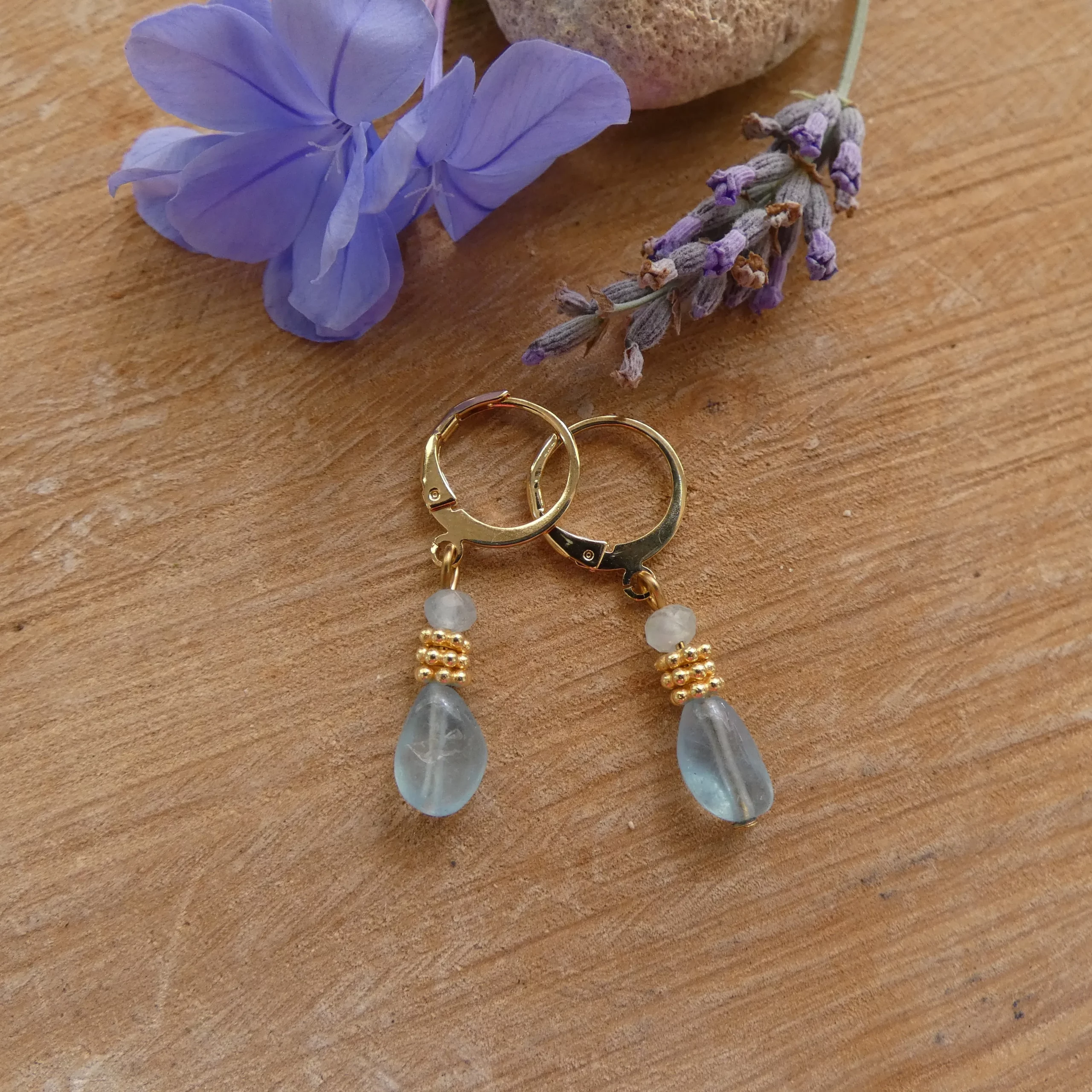 Boucles d'oreille Arte Fact avec aigues marine 1
