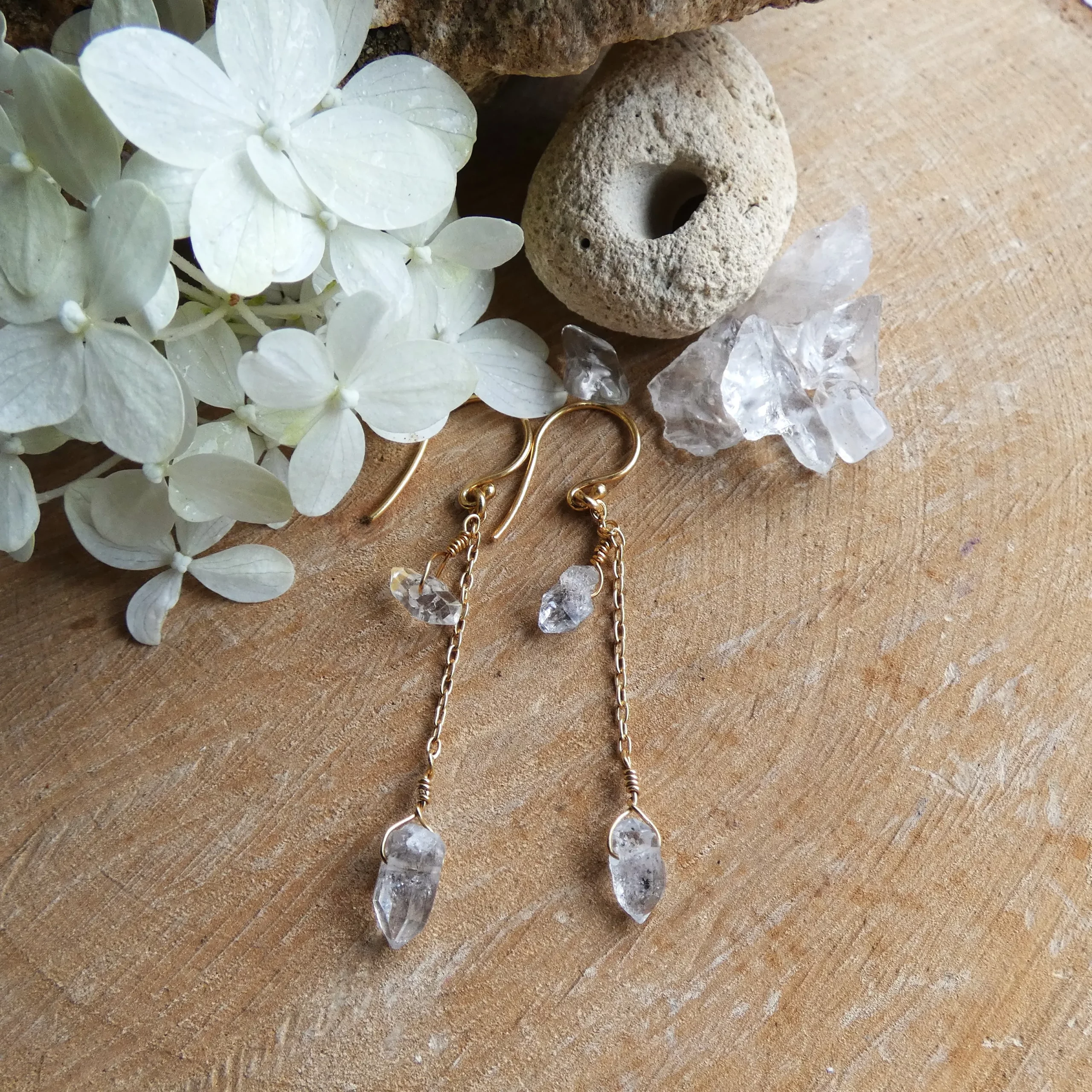 Boucles d'oreille Arte Fact diamants Herkimer